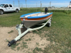 12 foot ALTIC aluminum fishing boat on trailer - 2