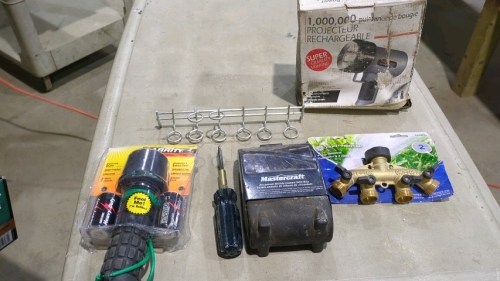 BOX WITH RECHARGEABLE LIGHT, PEGBOARD HOOKS,MANIFOLD,