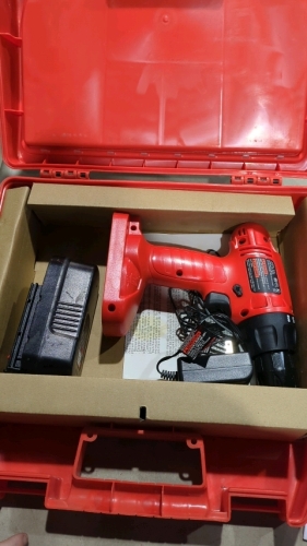 BLACK + DECKER CORDLESS DRILL AND BITS