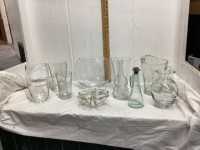 (2) BOXES OF CLEAR GLASSWARE