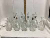 BOX W/ ASSORTED DECANTERS