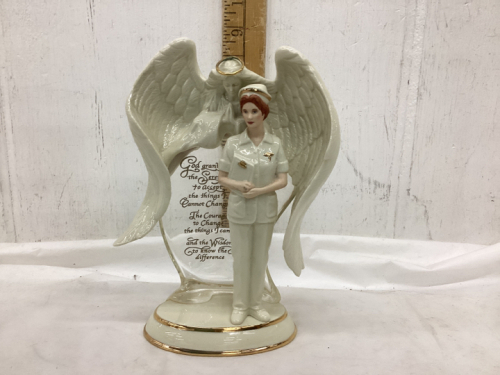 BRADFORD EXCHANGE - “ANGEL OF COMPASSION” NURSE FIGURINE W/ SERENITY PRAYER