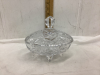 PINWHEEL CRYSTAL COVERED CANDY DISH