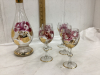 VINTAGE GLASS DECANTER W/ 5 WINE GLASSES - 2