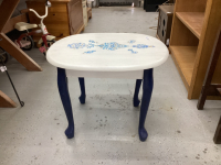 PAINTED & STENCILLED END TABLE -OVAL