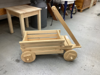 WOOD DECORATIVE CART - PLANTER