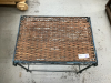 METAL & WICKER SIDE TABLE - 2