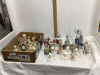 FLAT W/ COLLECTION OF CERAMIC/PORCELAIN FIGURINES