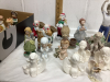 FLAT W/ COLLECTION OF CERAMIC/PORCELAIN FIGURINES - 3