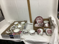 (2) FLATS OF TEA CUPS & SAUCERS