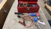 RED TOOLBOX WITH TEST LIGHTS, AUTOMOTIVE SUPPLY