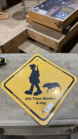 “OLD TIME HUNTER XING” DUCKS UNLIMITED SIGN