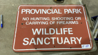 “PROVINCIAL PARK” WOOD SIGN