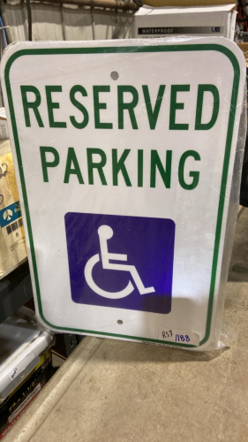 2 “RESERVED PARKING “ SIGNS