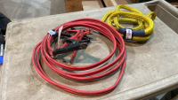 BOOSTER CABLES AND TOW ROPE