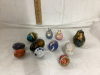 COLLECTION OF EGG ORNAMENTS