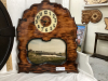 PICTURE/CLOCK ON WOOD, LARGE ROUND MIRROR - 2