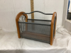 WOOD & METAL MAGAZINE RACK