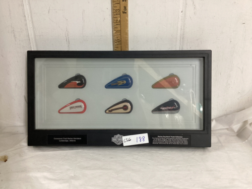 FRAMED HARLEY DAVIDSON TANK COLLECTION