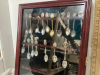 COLLECTOR SPOON COLLECTION ON WOOD DISPLAY RACKS - 2