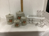 SMALL CANISTER SET & DISH HOLDER