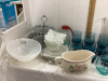 (2) BOXES W/ MISC GLASSES, BOWLS, VASES, WATER PITCHER - 3