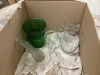 (2) BOXES W/ MISC GLASSES, BOWLS, VASES, WATER PITCHER - 4