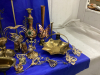 MIXED METAL DECOR PIECES - VASES, CANDLE HOLDERS, ORNAMENTS, TRINKET HOLDERS - 2