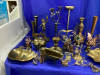 MIXED METAL DECOR PIECES - VASES, CANDLE HOLDERS, ORNAMENTS, TRINKET HOLDERS - 3