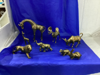 COLLECTION OF BRASS ANIMALS