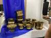 COLLECTION OF BRASS POTS