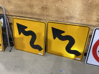 2 “CURVE ROAD” SIGNS