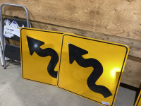 2 “ CURVE ROAD” SIGNS