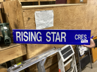 “RISING STAR CRES” SIGN- DOUBLE SIDED