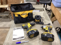 DEWALT TOOLBAG WITH DEWALT DRILL AND IMPACT 18V