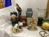 (3) BOXES W/ CANDLE HOLDERS, RESIN WESTERN FIGURINES, SEA SHELL - 2