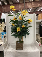 ARTIFICIAL PLANT - YELLOW/ORANGE FLOWERS