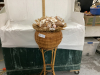 SEASHELL BOUQUET W/ RATTAN PLANT STAND - 2