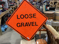 “LOOSE GRAVEL” SIGN