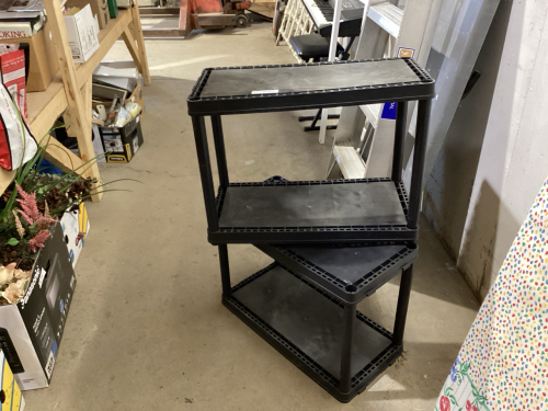 2 PLASTIC SHELF UNITS