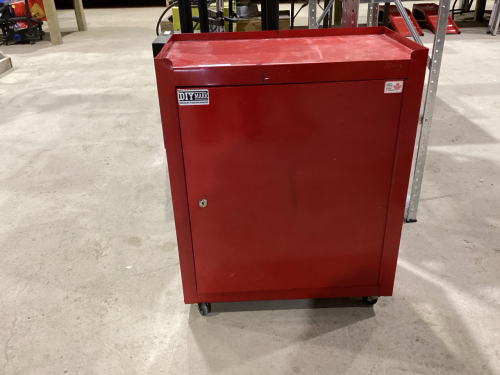 STANLEY RED METAL CABINET WITH KEY