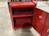 STANLEY RED METAL CABINET WITH KEY - 2
