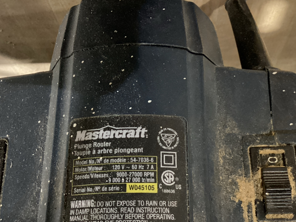 MASTERCRAFT ROUTER AND TABLE