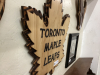 HAND CRAFTED TORONTO MAPLE LEAFS WALL DECOR - WOOD - 2