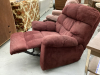 BURGUNDY FABRIC ROCKER/RECLINER - 3