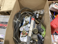 SAFETY GLASSES, HEADLAMP, WELDING GAUGES , WELDING RODS,