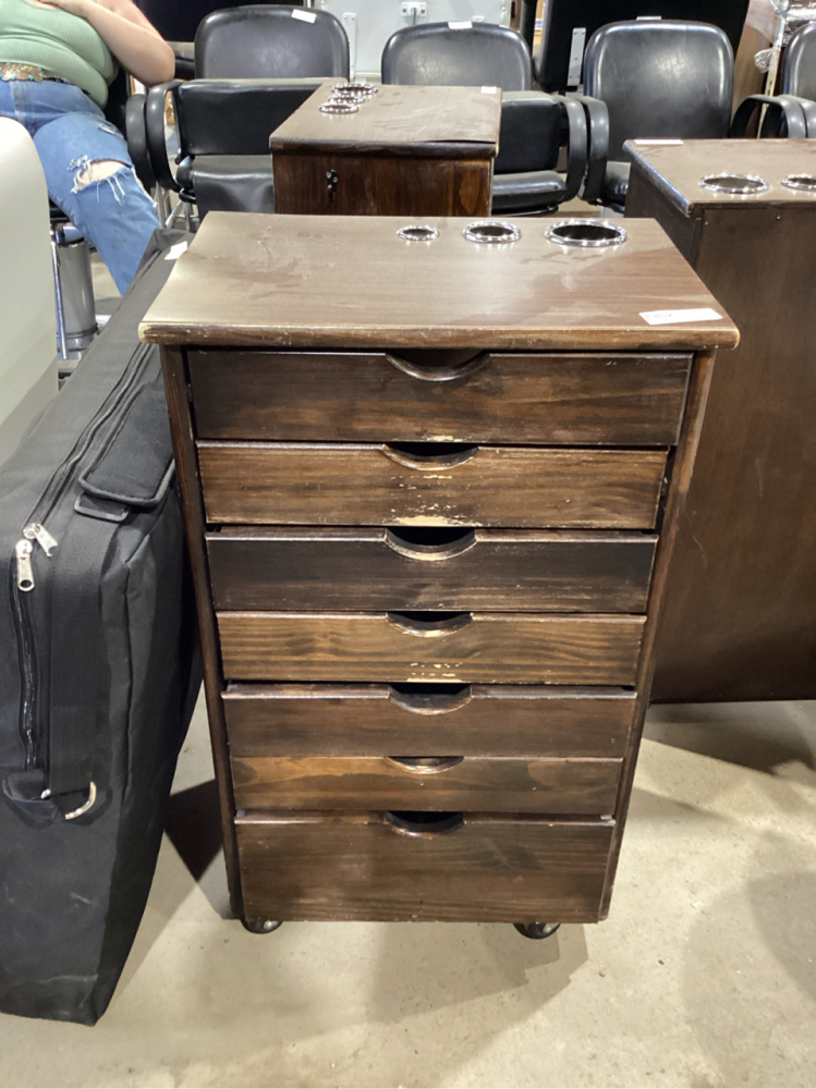 7 DRAWER ROLLING CABINET WITH TOOL PORTS