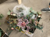 (3) BOXES W/ARTIFICIAL FLOWERS, PORCELAIN FAIRY DOLL, VASES, CRAFT SUPPLIES, ETC - 4