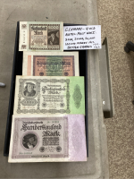 4 OLD GERMAN NOTES - POST WWI - 1922- 1923