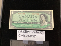 CANADA 1954 ONE DOLLAR BANK NOTE